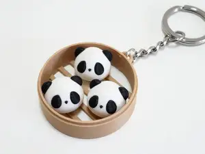 Panda Bun Fidget Keychain (Dim Sum)