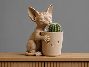 Sphynx Cat Planter