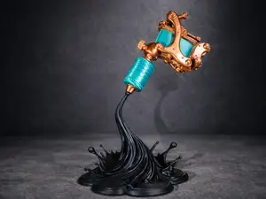 Tattoo Machine Ink Spill