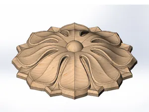 Wood carving rosette