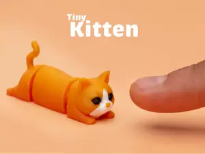 Tiny Cat (Kitten) | Articulated (no supports)