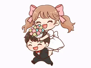 Pareja de Novios para pastel de boda