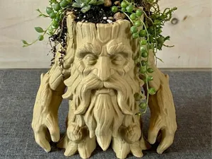 Ancient Forest Guardian: Planter & Desk Organizer