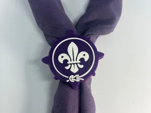 Scout Woggle - Compass rose & World Scout logo