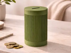 Japandi Piggy Bank with Screw Lid | 8x13 cm