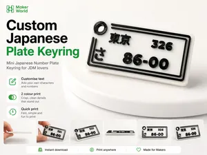 Custom Japanese Plate Keyring Classic