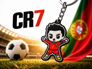 Cristiano Ronaldo CR7 Football Keychain - WM