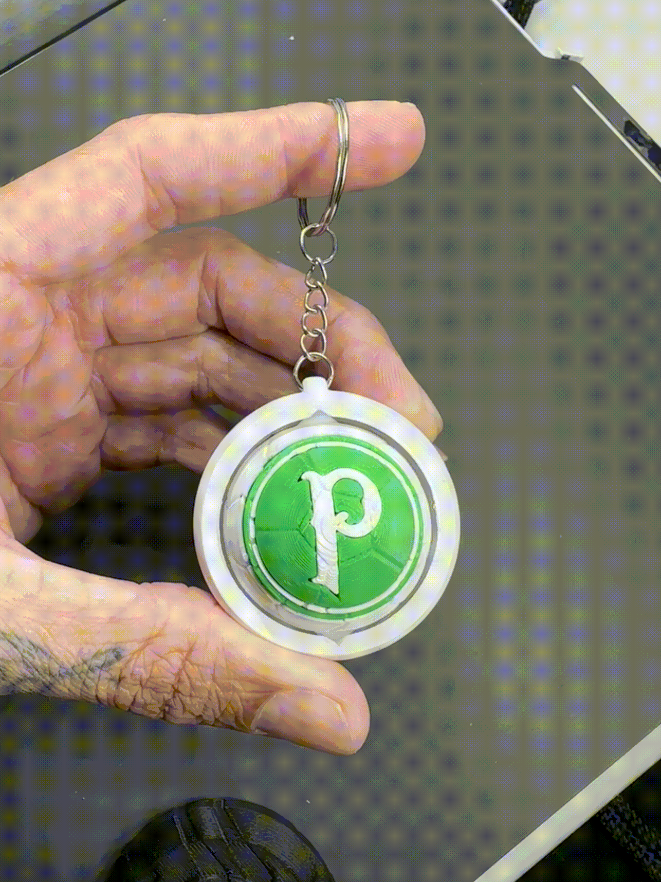 Chaveiro giratório Palmeiras multicor