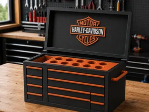 Toolbox Pen Holder (Harley Davidson Edition)
