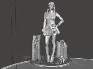 Wednesday Addams Realistic Figure
