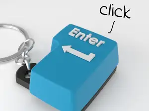 Keychain fidget button - Enter