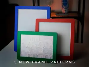 Lithophane 3-Size Frame for Bambu LED Board Kit
