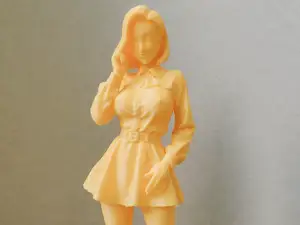 Shy Lady in mini-skirt