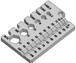 M3-M10 bolt/screw/nut measurement tool