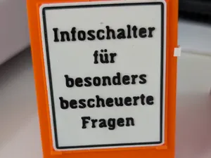 Infoschalter - Desk sign plate