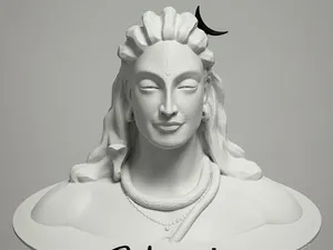 Adiyogi Shivan in Calmness Hindu God Idol