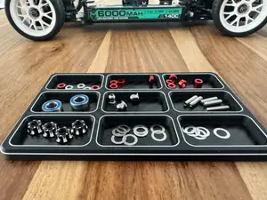 Carbon full parametric desktop part bin organiser