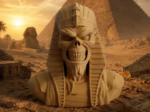 Iron Maiden Eddie Pharaoh Bust (Sculpture)