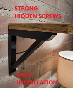 Shelf bracket with hidden screws