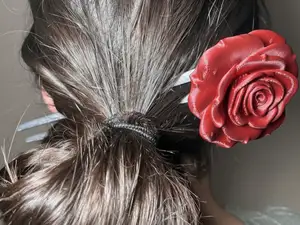 Elegant Rose Hair Pin - Floral Cosplay & Fashion