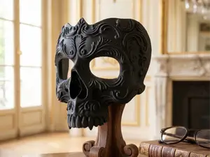 Baroque Skull Mask - Ornate Memento Mori