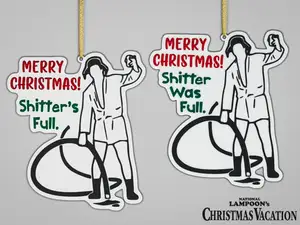 Cousin Eddie "Shitter's Full" Christmas Ornament