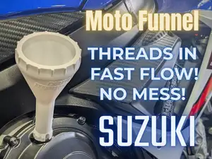 SUZUKI Oil Funnel - Thread-In No Spill