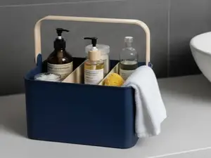 2 scandinavian style stackable organiser baskets