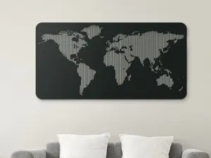 3D World Map Wall Art