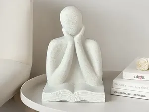 stylish book decor statue