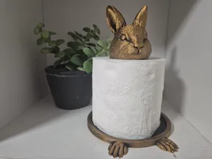 Bunny Toilet Roll Holder – Rabbit Bathroom Decor