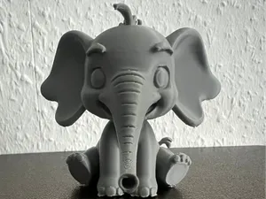 Süßer Baby Elefant einfarbig "Graumon" PrintMon #1