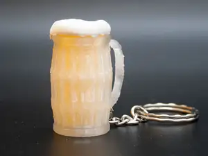 Glass with beer Keychain