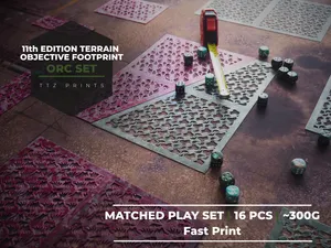 40k 11th Edition Terrain Footprints - Orc