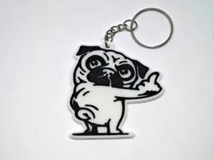 Dog Middle Finger Keychain
