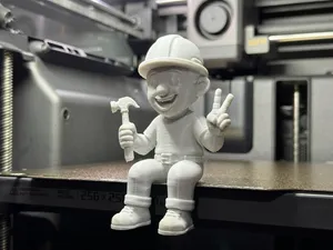 Seated Construction Worker