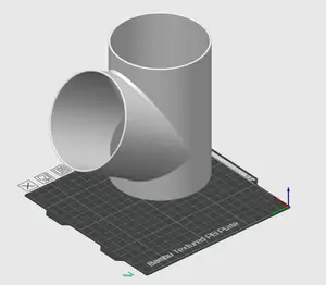 4" duct y-adapter splitter. 30 degree angle split