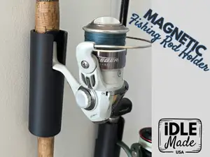 Magnetic Fishing Rod Holder for Garage Storage