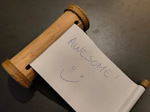 Medieval rollable scroll case