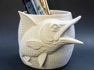 Marlin Fish Desk Pen Holder Organizer / planter