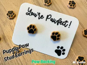 Dog Paw stud earrings