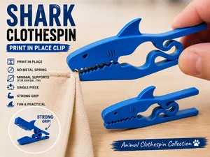 Shark Clothespin – Print in Place Clip