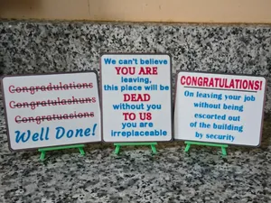 Congratulations/Retirement/Leaving Job Plaques