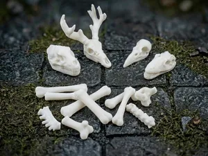 Miniature Animal Bones & Skulls - Scatter Terrain