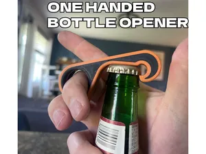One Handed Bottle Opener
