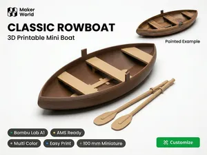 Parametric Classic Rowboat | AMS Ready