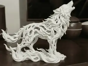 Spirit of the Wild - Howling Flame Wolf Sculpture
