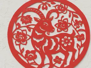 Auspicious Year of the Goat -wall art
