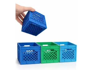 Stackable Milk Crates with Print in Place Pegs