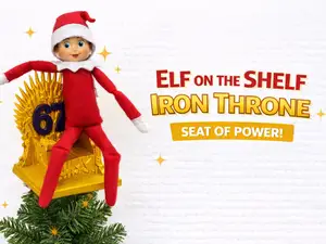 Elf on the Shelf “67” Iron Throne G.O.T Style 2.5H